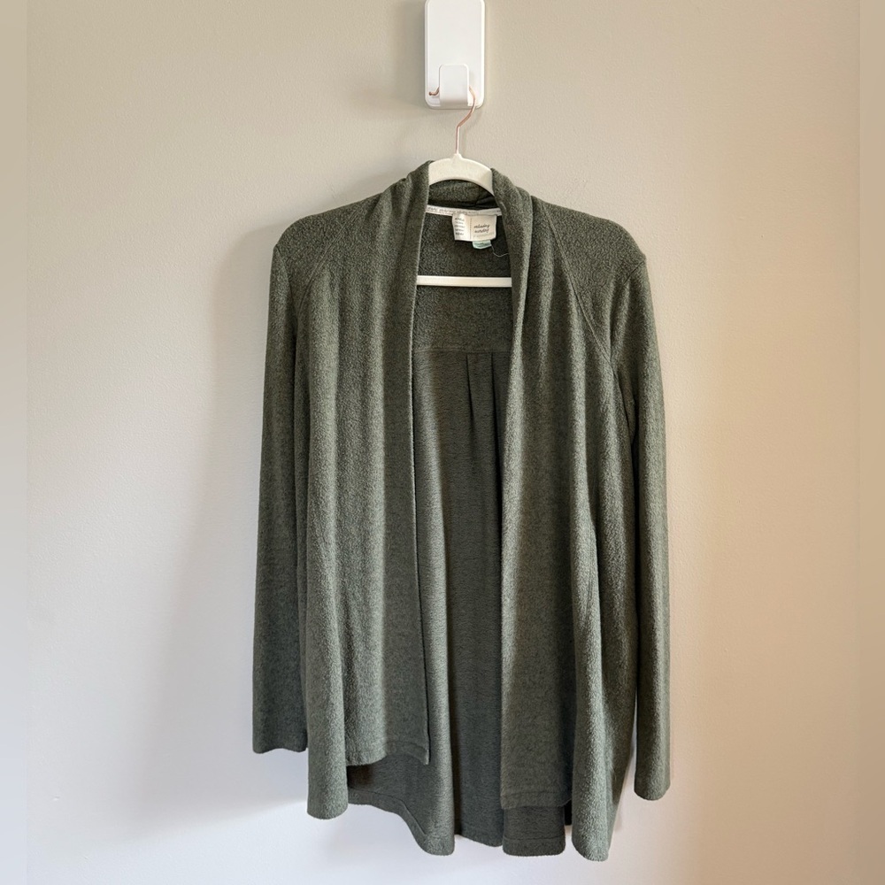 Anthropologie • Saturday Sunday‎ Olive Green Soft Cozy Cardigan XS Pockets